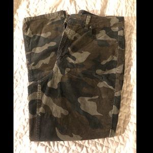 american eagle corduroy camo mom jeans size 12